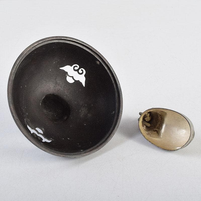 中国　古銅　象摘三つ足香炉　T90刻印　象香炉　二点まとめて　U　R9396