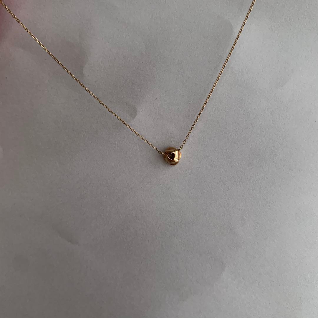 M*8様 K10 一粒ダイヤモンドネックレス バラ(ローズ)モチーフペンダント