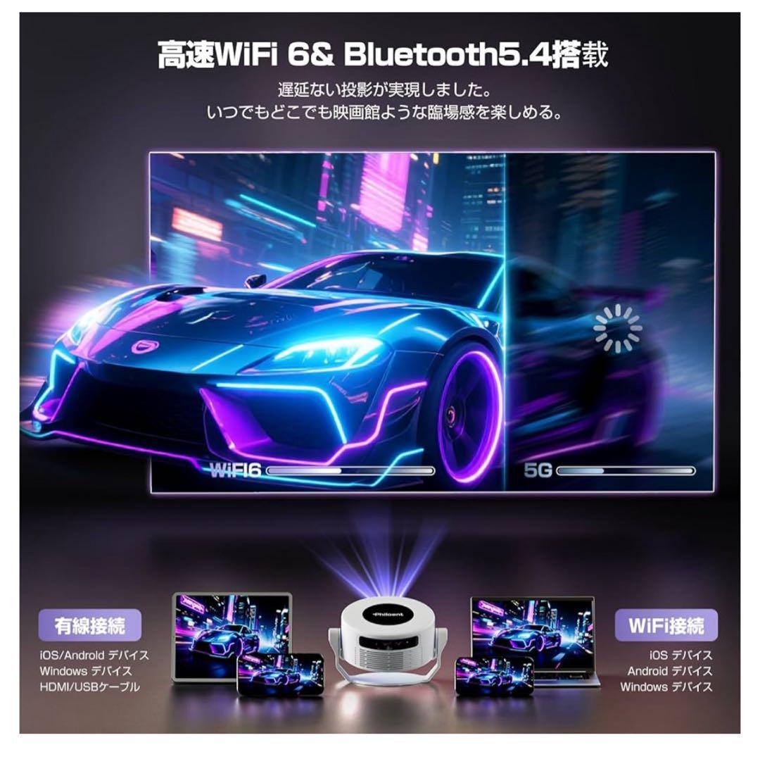 プロジェクター 1080P 8K対応＆HDR高ダイナミック&1400Ansi