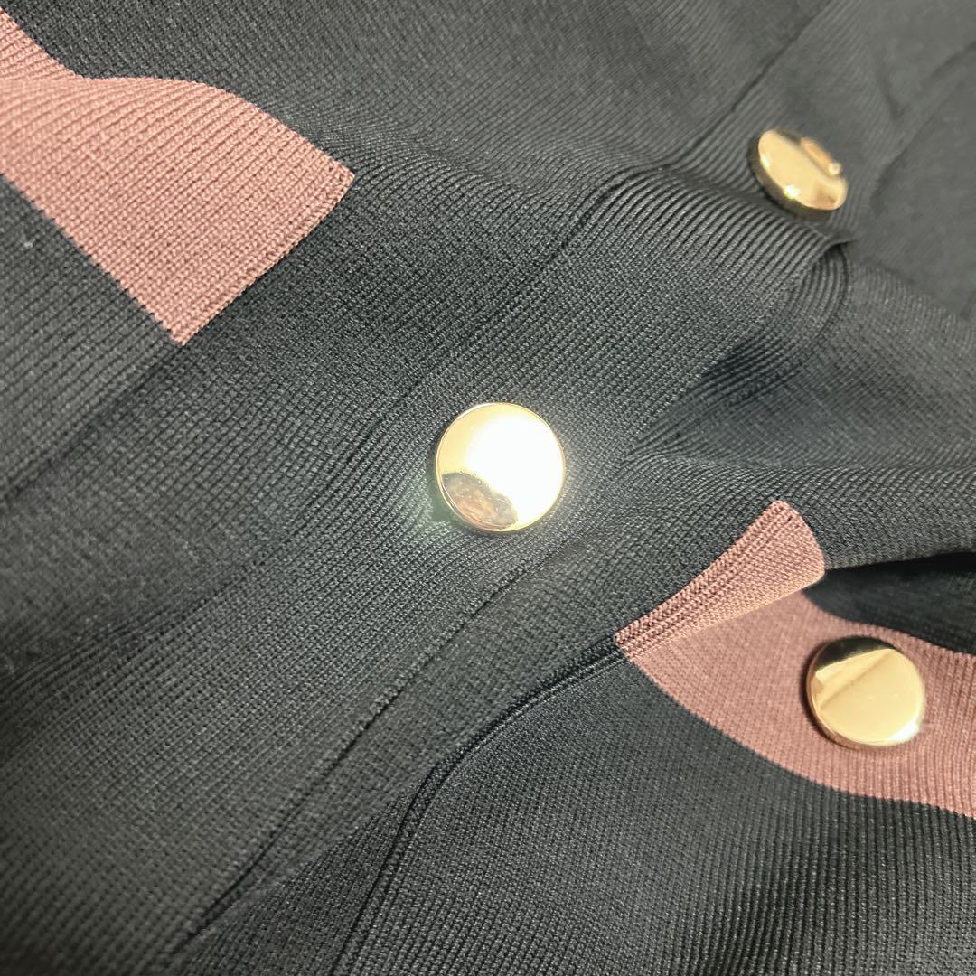 グレースコンチネンタル　配色ラインニットジレ 23SS 完売品 36