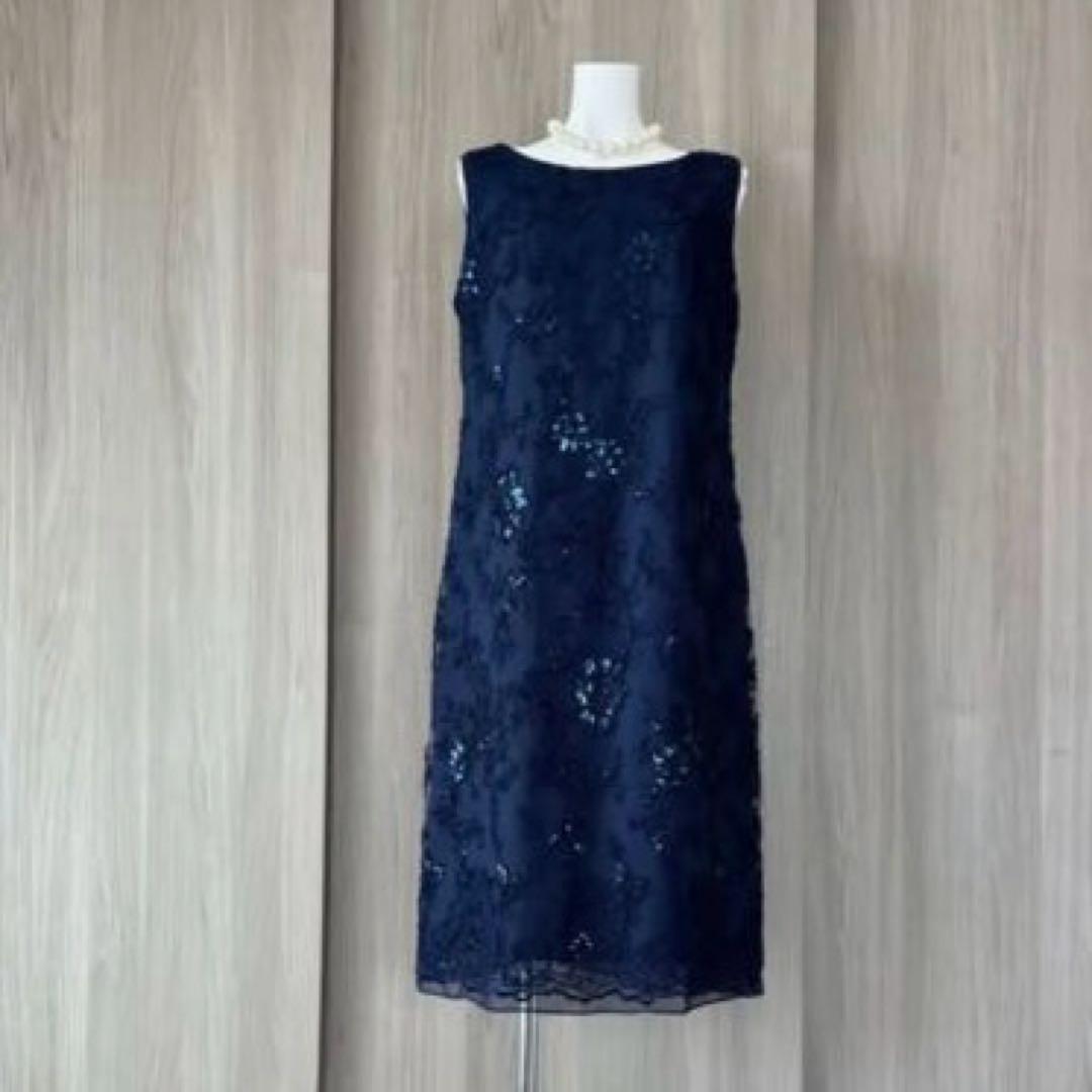 未使用　東京ソワール　高級刺繍レースワンピース　ブライダルゲストドレス