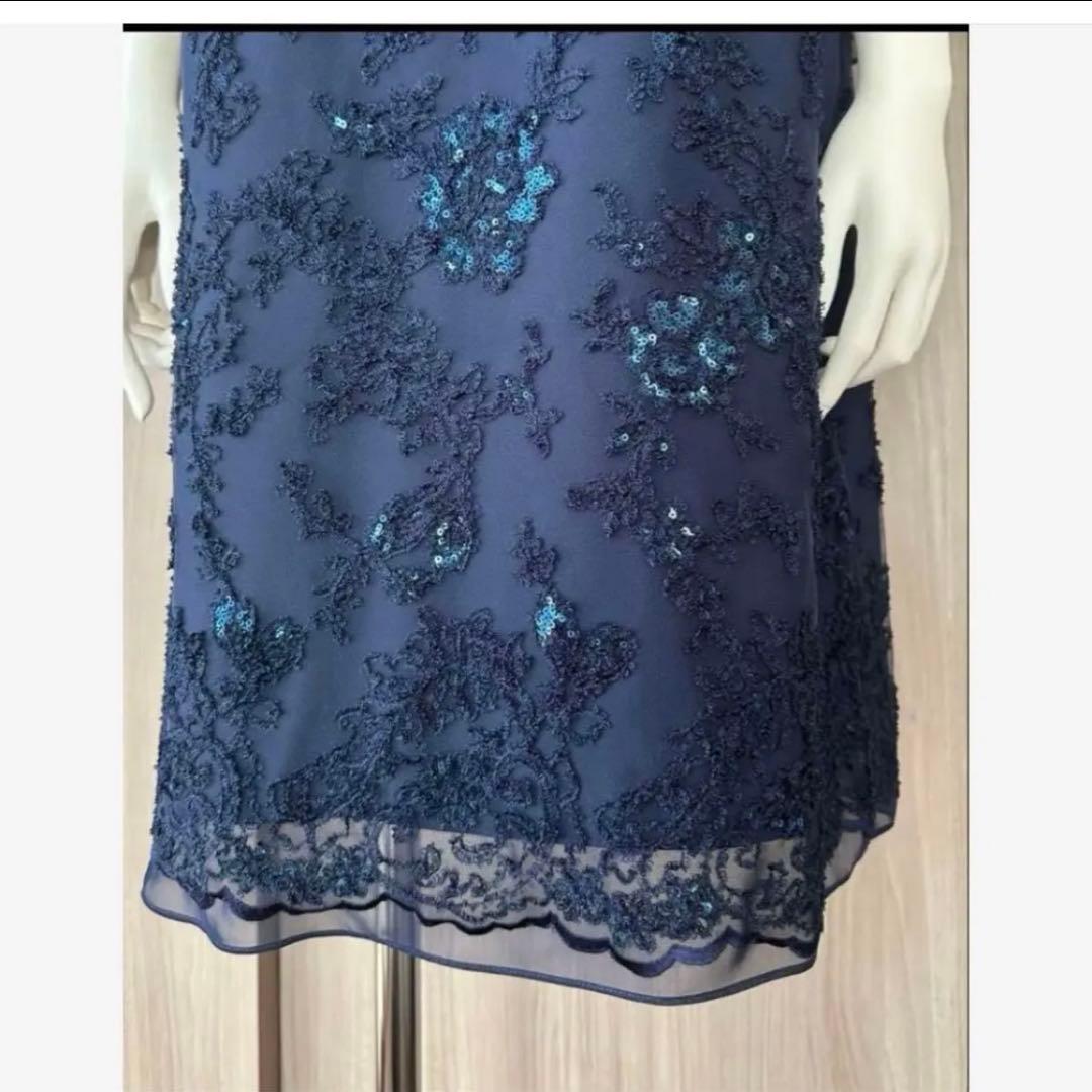 未使用　東京ソワール　高級刺繍レースワンピース　ブライダルゲストドレス