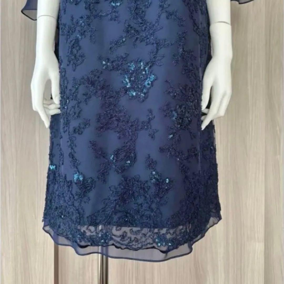 未使用　東京ソワール　高級刺繍レースワンピース　ブライダルゲストドレス