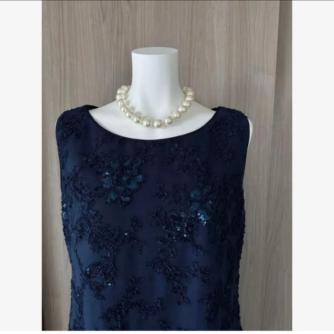 未使用　東京ソワール　高級刺繍レースワンピース　ブライダルゲストドレス