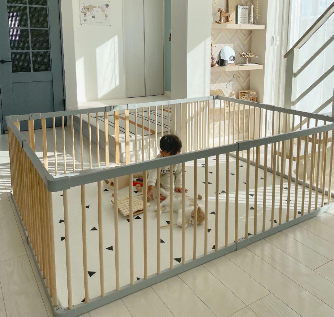 【廃盤】 リトルボットベビー　ベビーサークル グレー