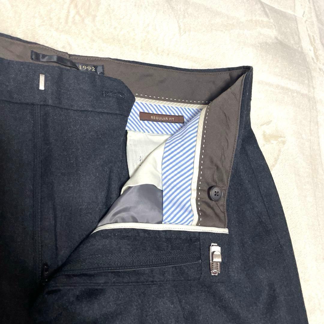 【未使用】五大陸　W88 チャコールグレー ウール100%