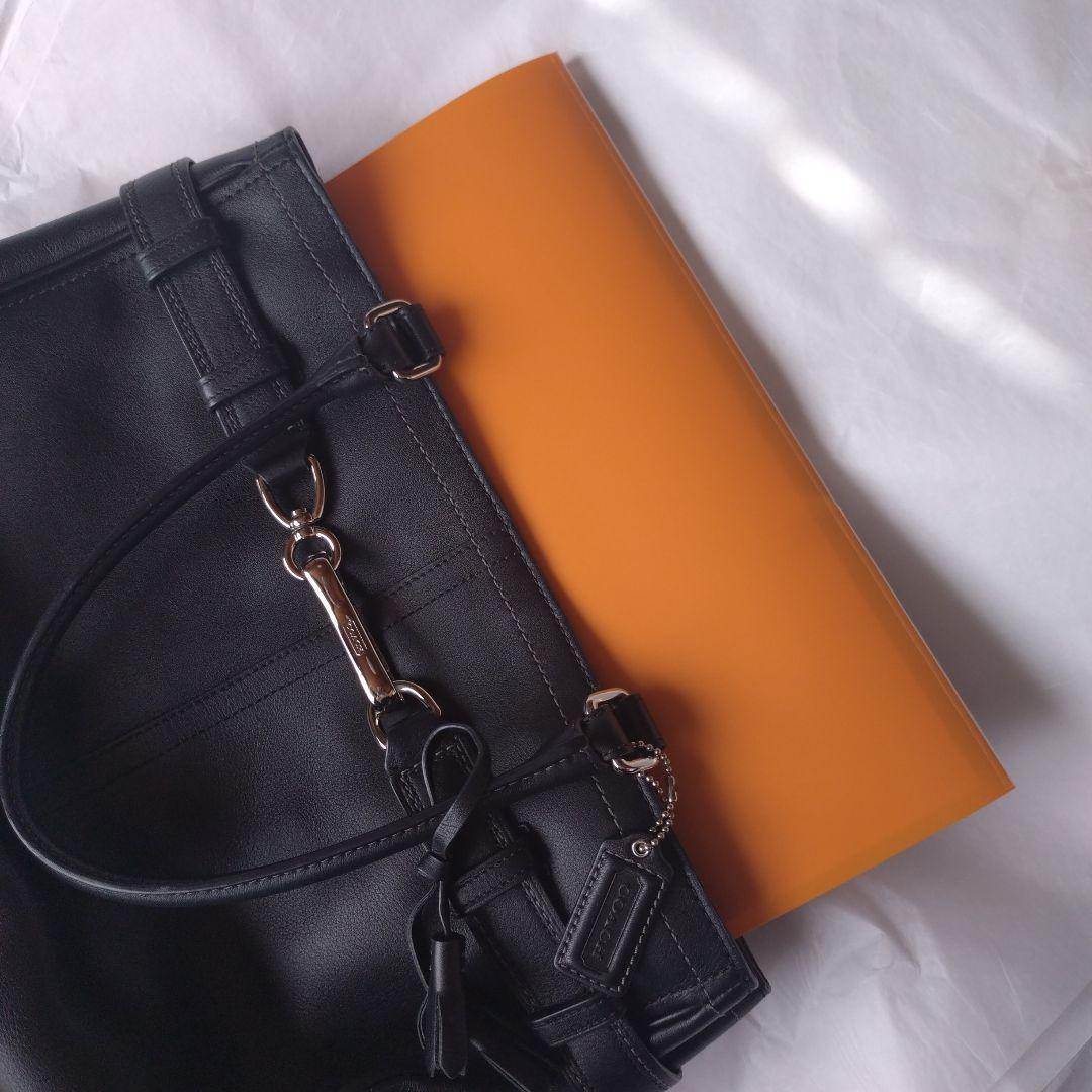 COACH☆コーチ　ハンドバッグ　牛革　ブラック　ビジネスバッグ　リクルート