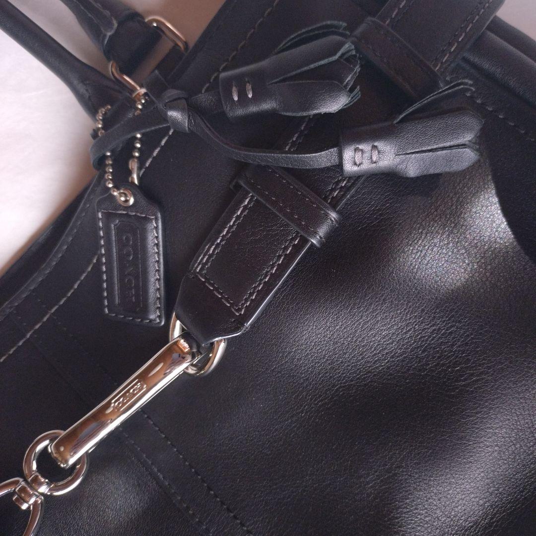 COACH☆コーチ　ハンドバッグ　牛革　ブラック　ビジネスバッグ　リクルート