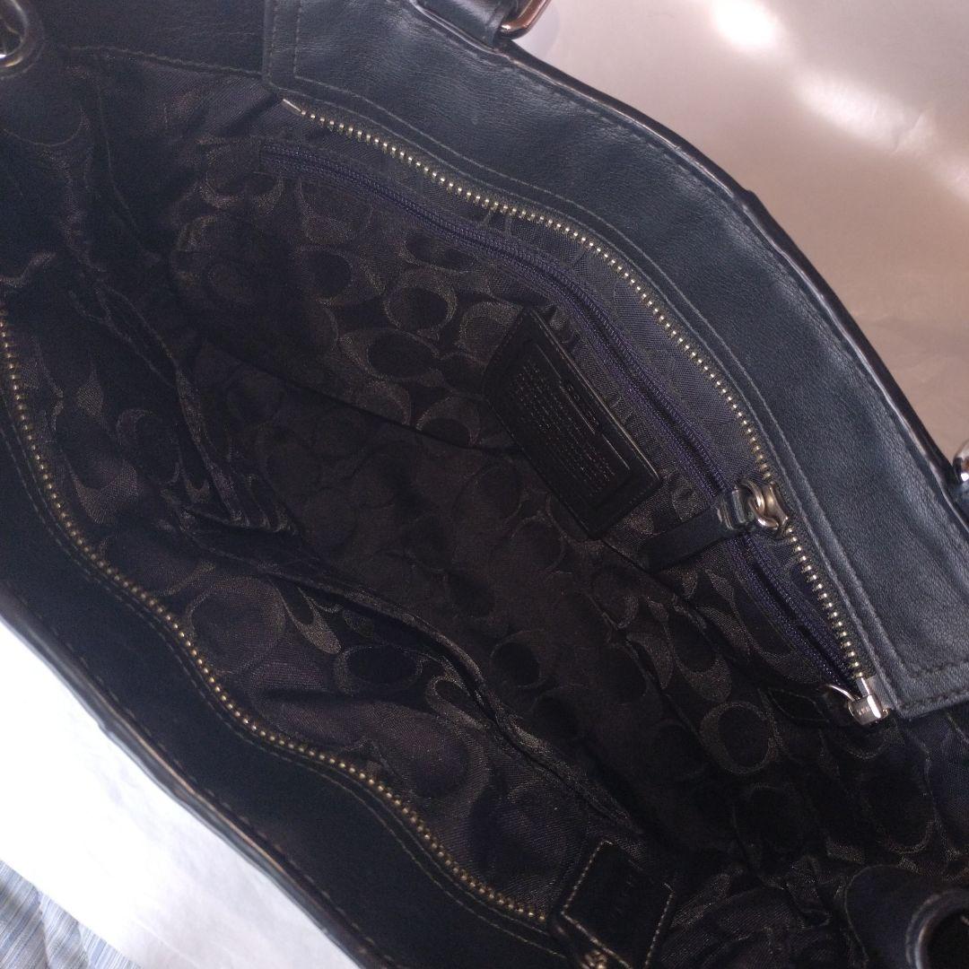 COACH☆コーチ　ハンドバッグ　牛革　ブラック　ビジネスバッグ　リクルート