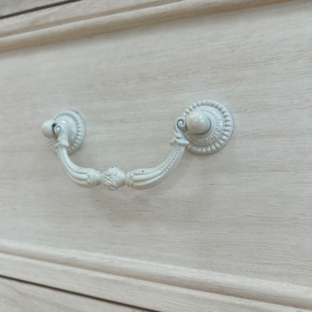 プロカントシリーズ　アンティーク調　チェスト　4段　フレンチカントリー　ホワイト