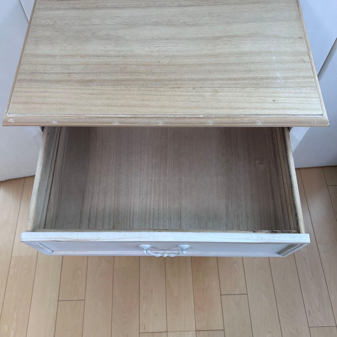 プロカントシリーズ　アンティーク調　チェスト　4段　フレンチカントリー　ホワイト