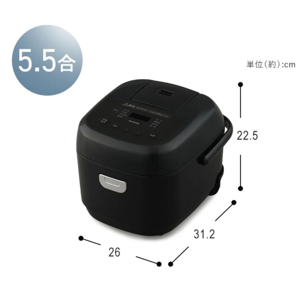アイリスオーヤマ 炊飯器 5.5合 マイコン式 ブラック