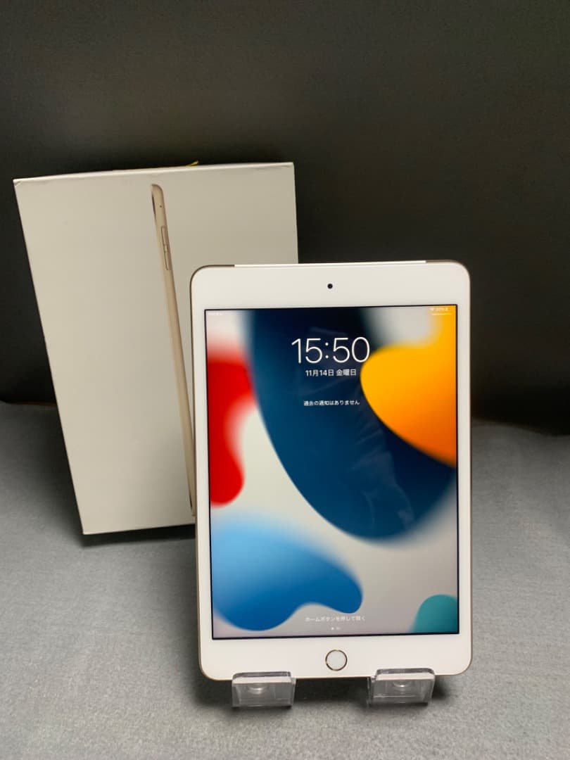 美品 国内版 iPad mini4 128GB Cellular版 ゴールド色