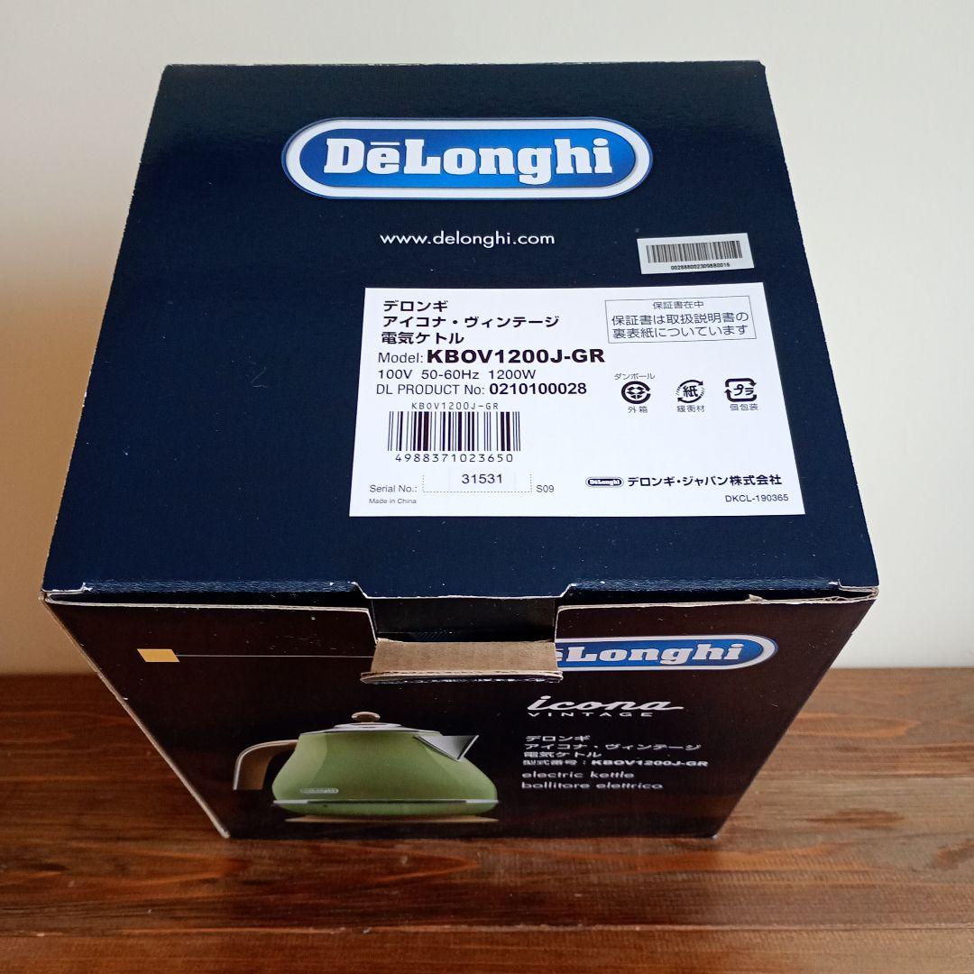 新品DeLonghi アイコナヴィンテージ 電気ケトル KBOV1200J-GR