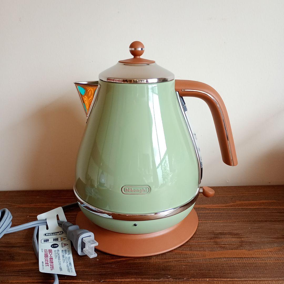 新品DeLonghi アイコナヴィンテージ 電気ケトル KBOV1200J-GR