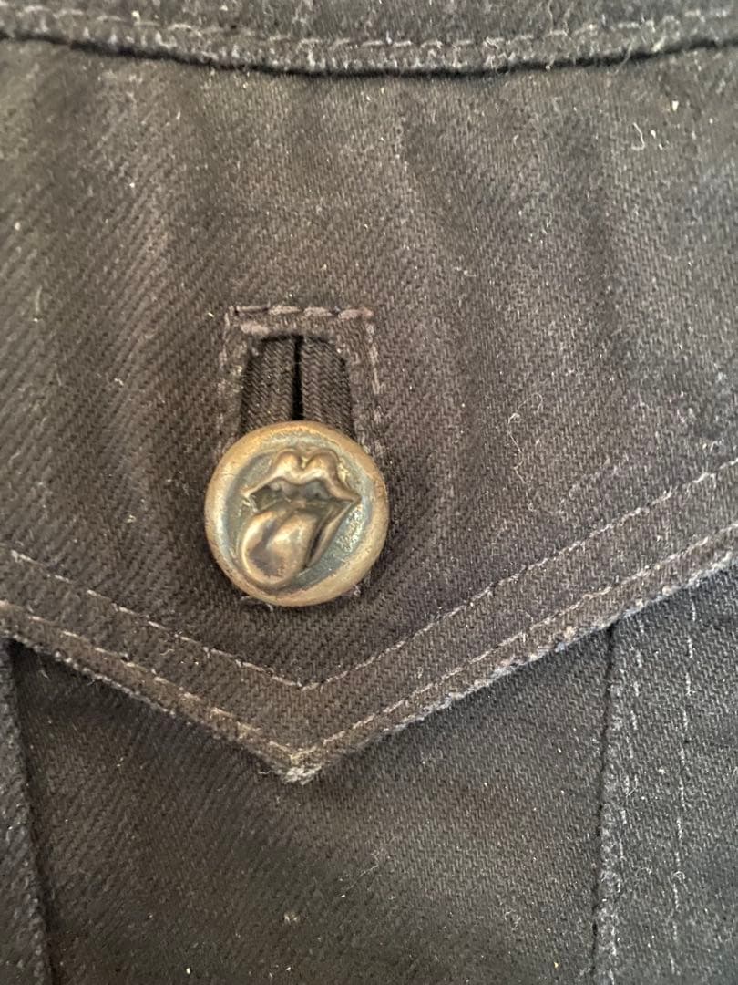 クロムハーツブラックデニムジャケット ローリング・ストーンズ