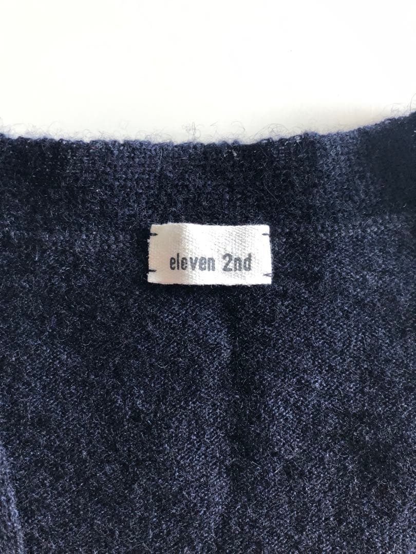 eleven2ndカシミヤVネックロングカーディガン
