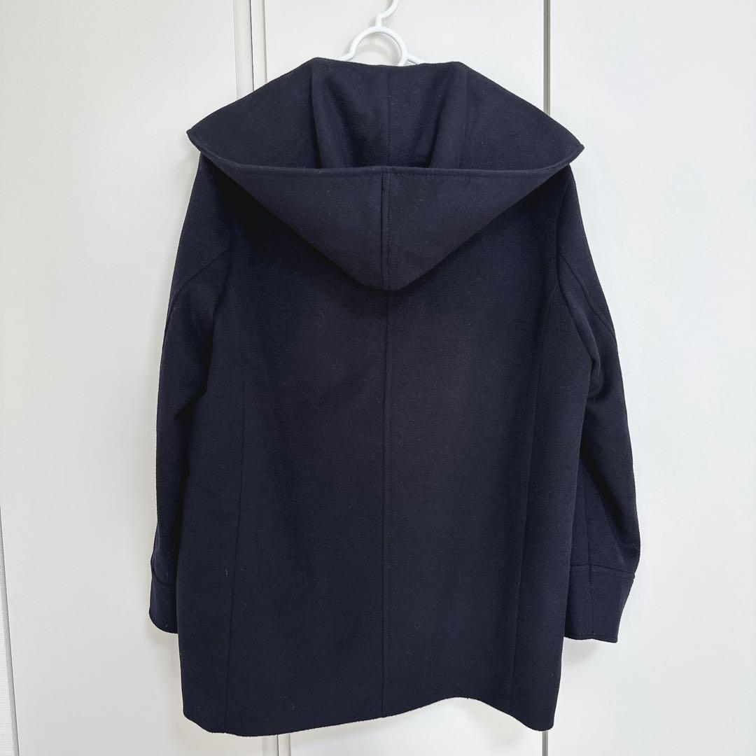 【23区】ウールカシミヤビーバー フード付き ショートコート