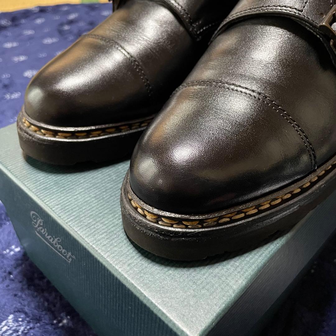 ブ*ジ様 Paraboot William 7 ブラック パラブーツ ウィリアム
