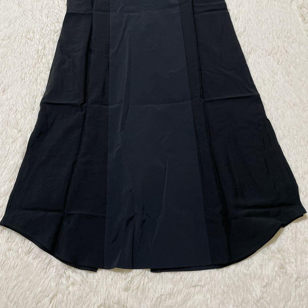 UN3D. アンスリード レイヤード ケーブル ニットワンピース ブラック