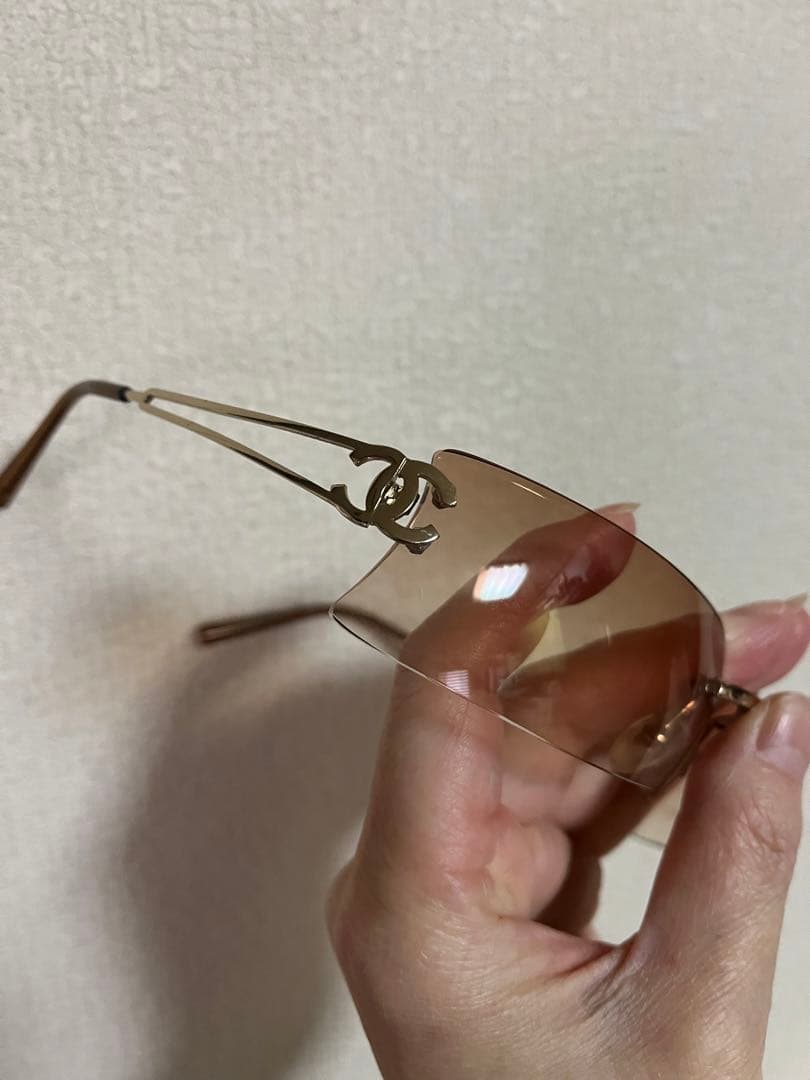 CHANEL ブラウンレンズ ゴールドフレーム サングラス　シャネル