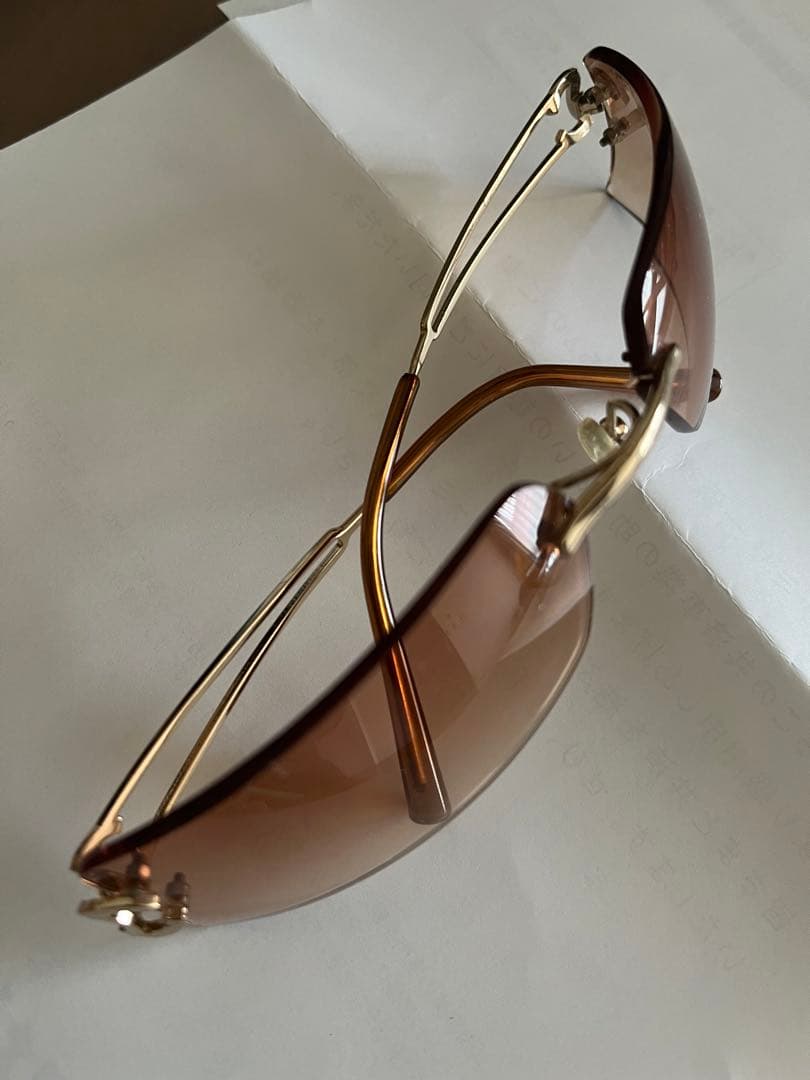 CHANEL ブラウンレンズ ゴールドフレーム サングラス　シャネル