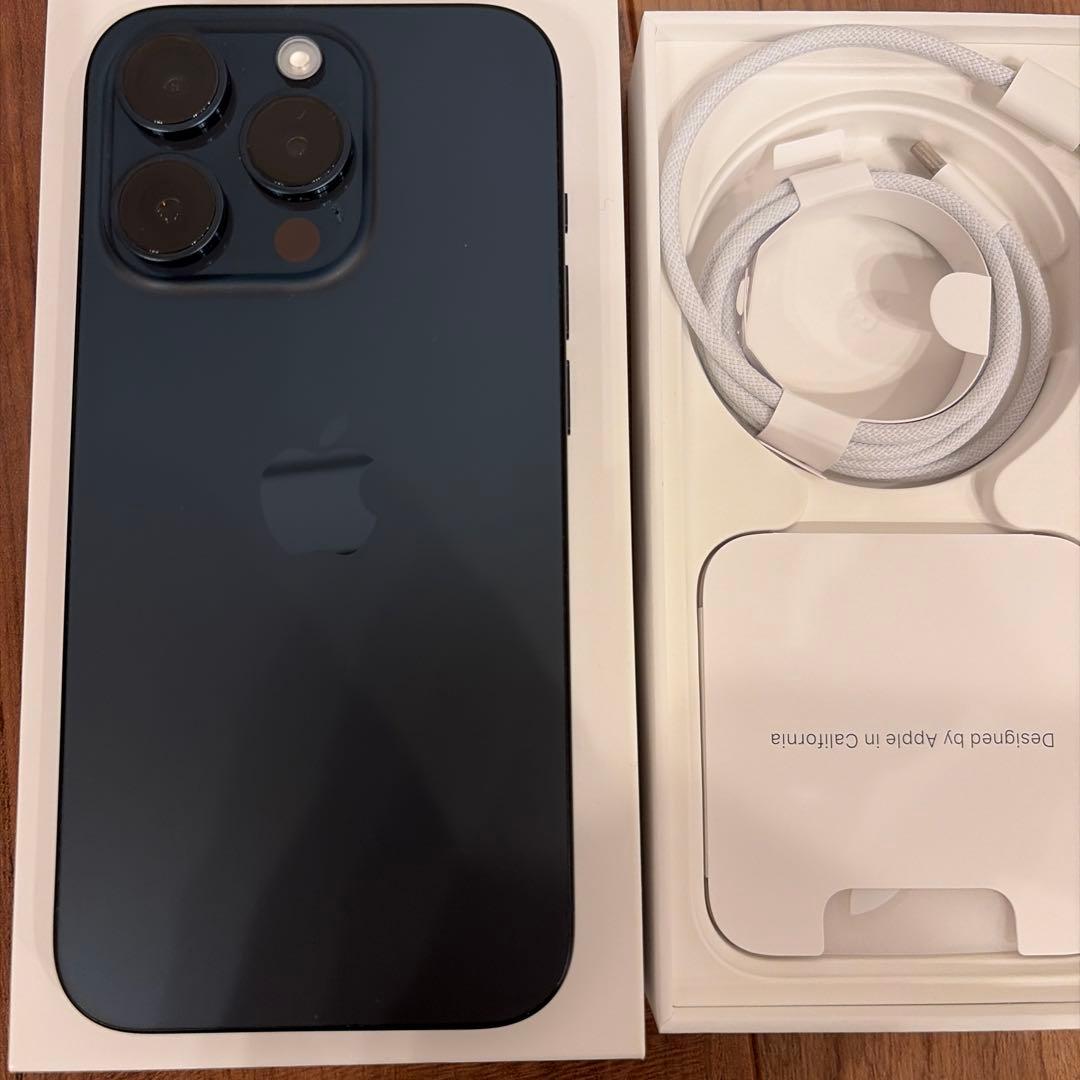 美品✨️iPhone15Pro 128G ブルーチタニウム