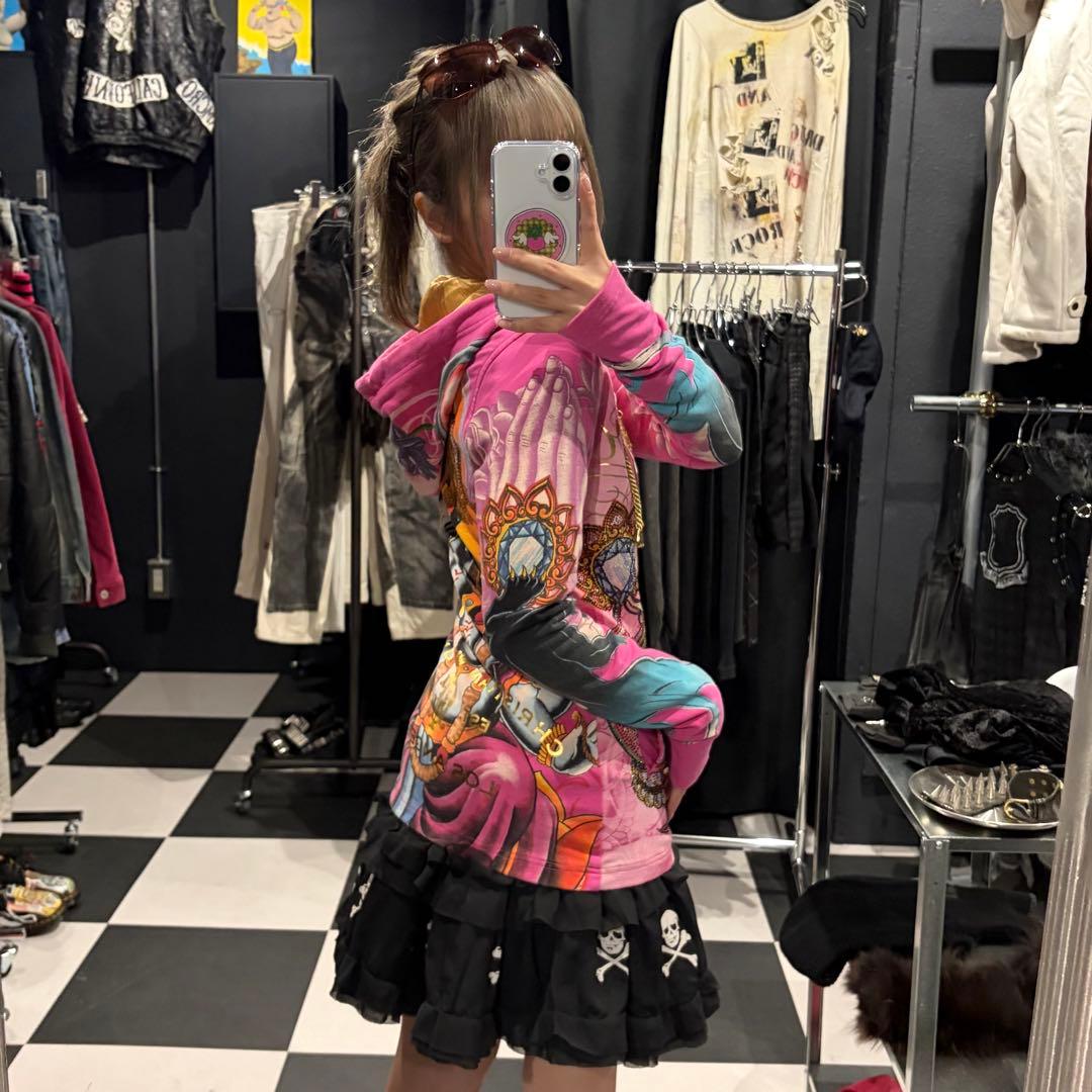 クリスチャンオードジェー　パーカー　キラキラ　ジップアップパーカー　ギャル