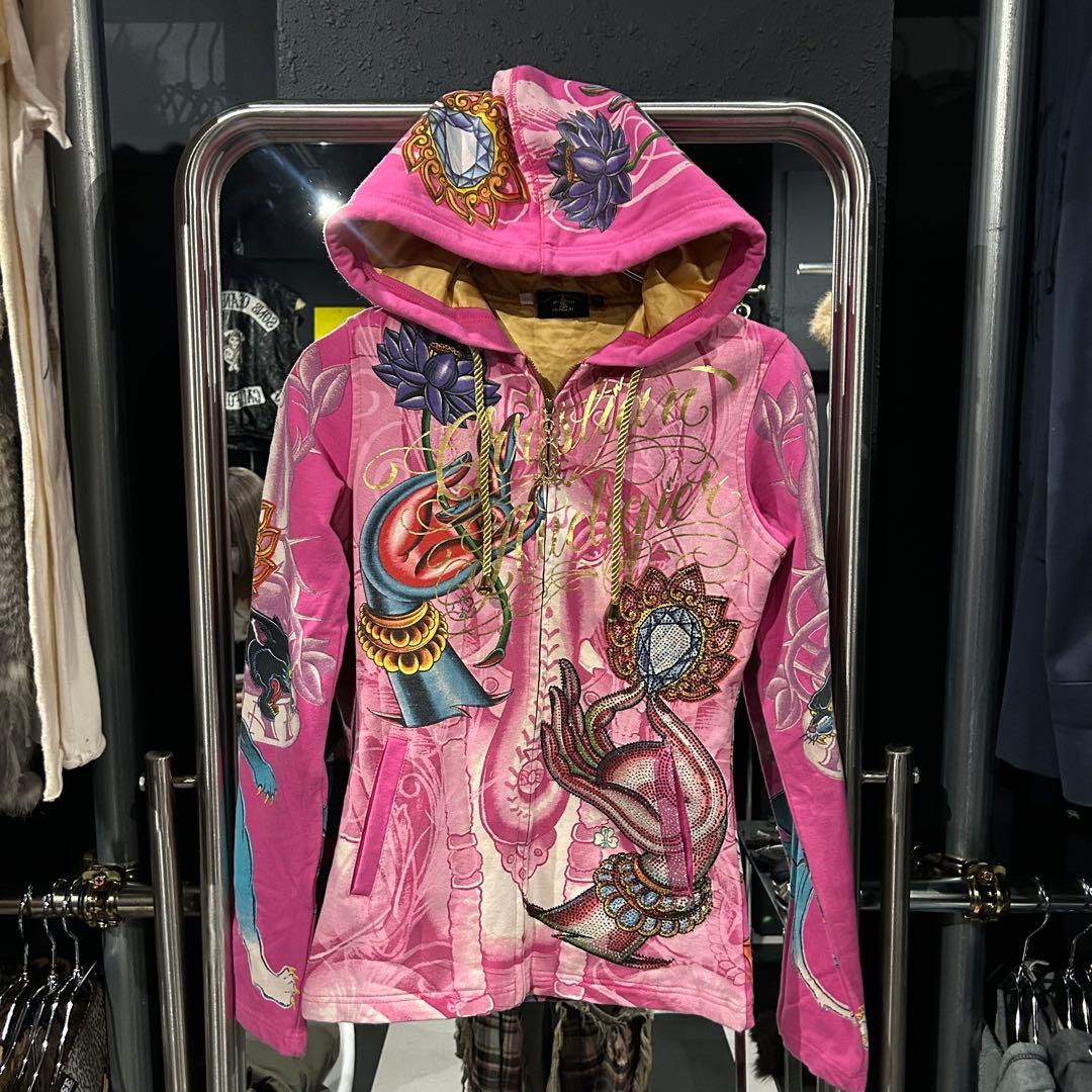 クリスチャンオードジェー　パーカー　キラキラ　ジップアップパーカー　ギャル