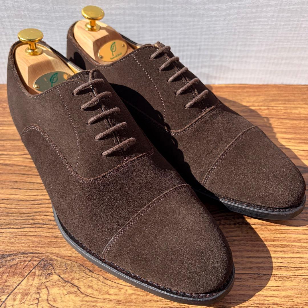 【極美品】ユニオンインペリアル ストレートチップ 25.5cm 濃茶 スエード