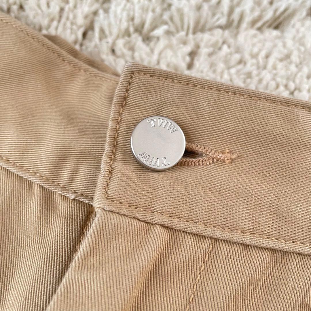 【TWW】ベージュ チノパン プリーツ入り　レディース