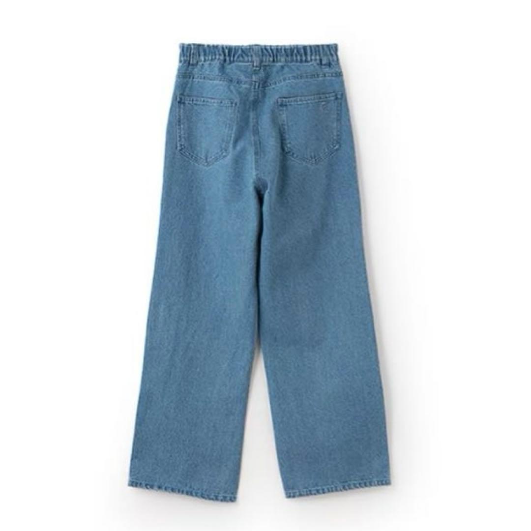 メゾピアノジュニア　美脚ルーズストレートデニムパンツ　150