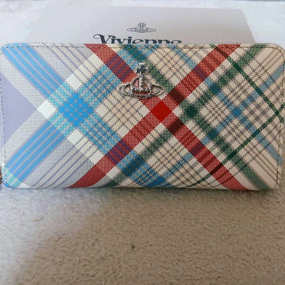 新品未使用【ヴィヴィアンウエストウッド】長財布 オーブ タータンチェック