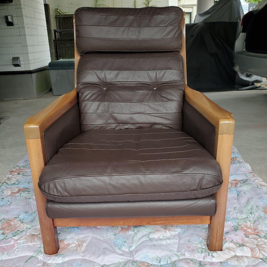 ② maruni マルニ木工 レマン 本革 一人掛けソファ イージーチェア