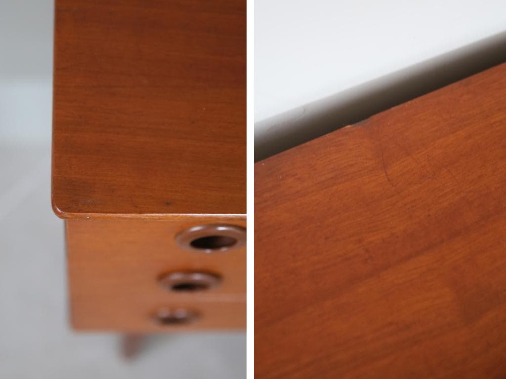 英国アンティークチーク3杯ドロワー/木製チェスト/タンス/飾り棚(91-240)