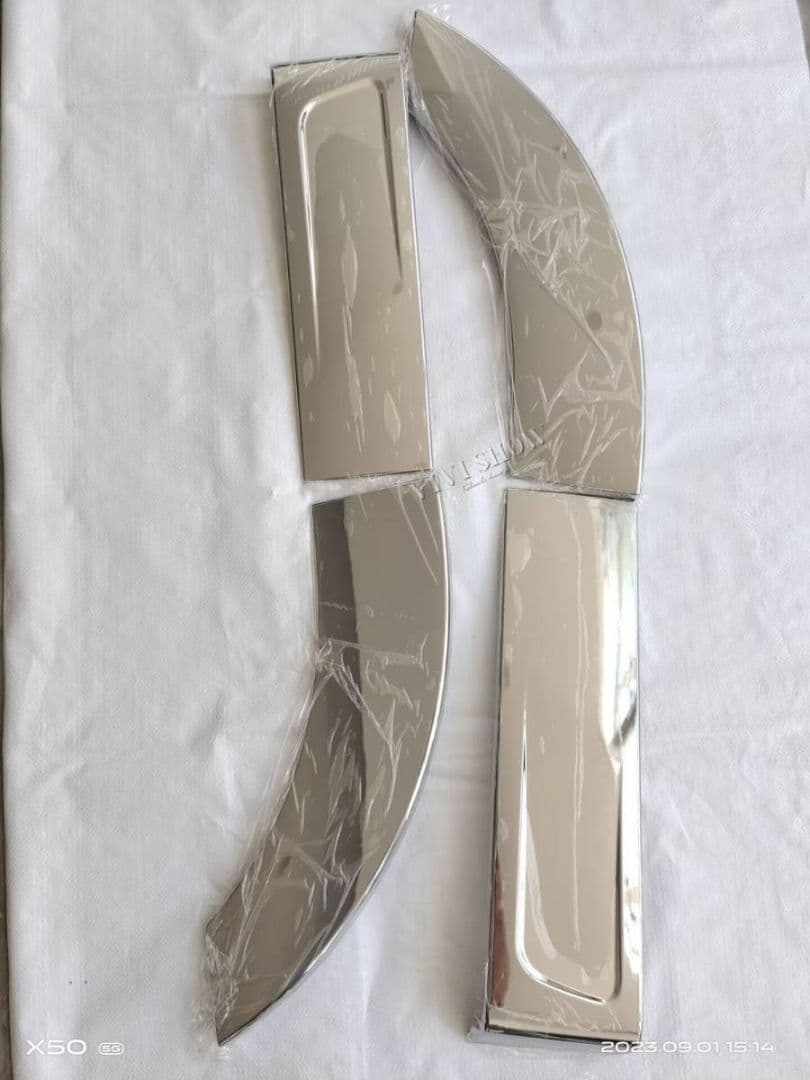 即納 メッキフェンダーアッパーパネル+フェンダーカバー2分割 左右セット 日野