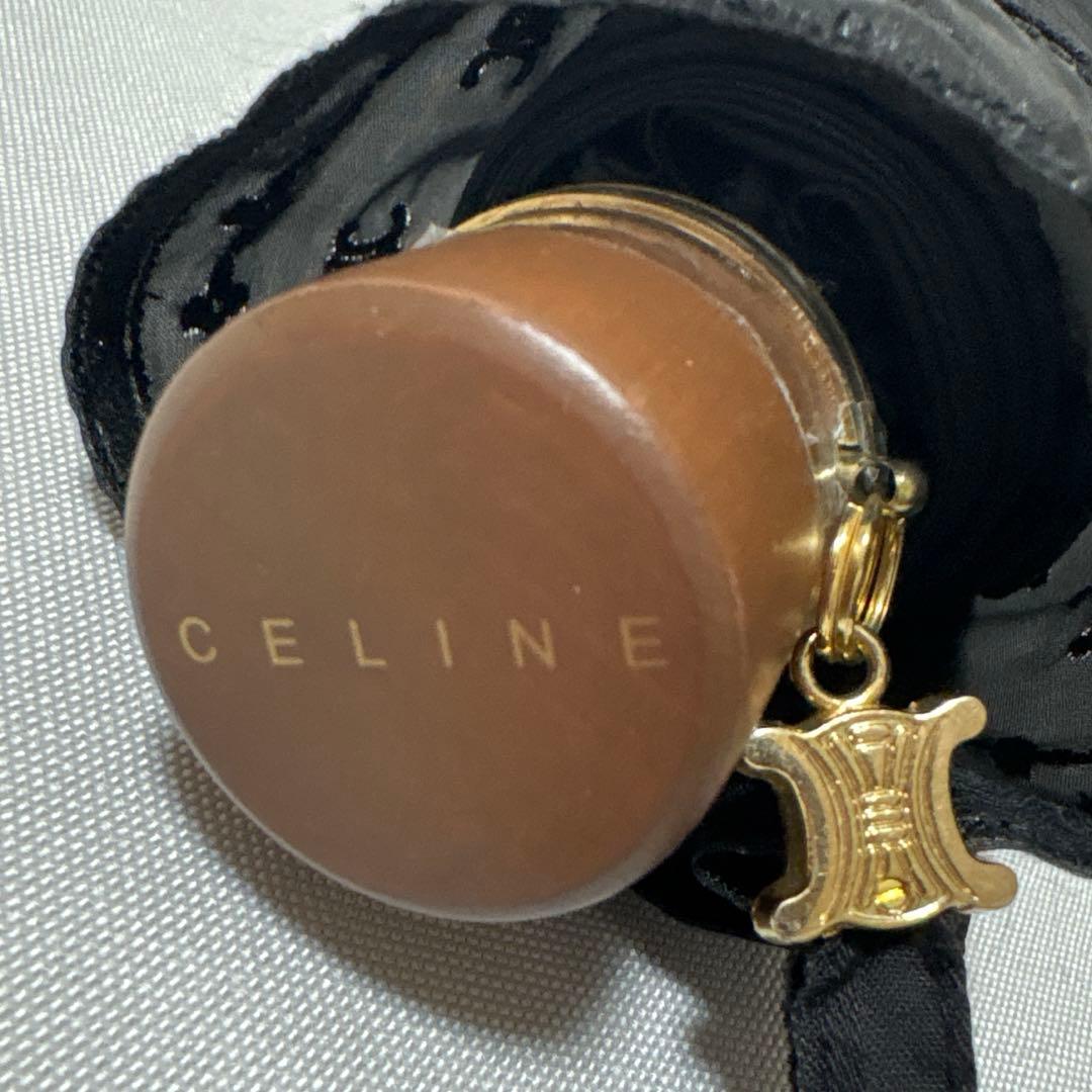 レア CELINE セリーヌ マカダム オーガンジー ムーンバット パラソル