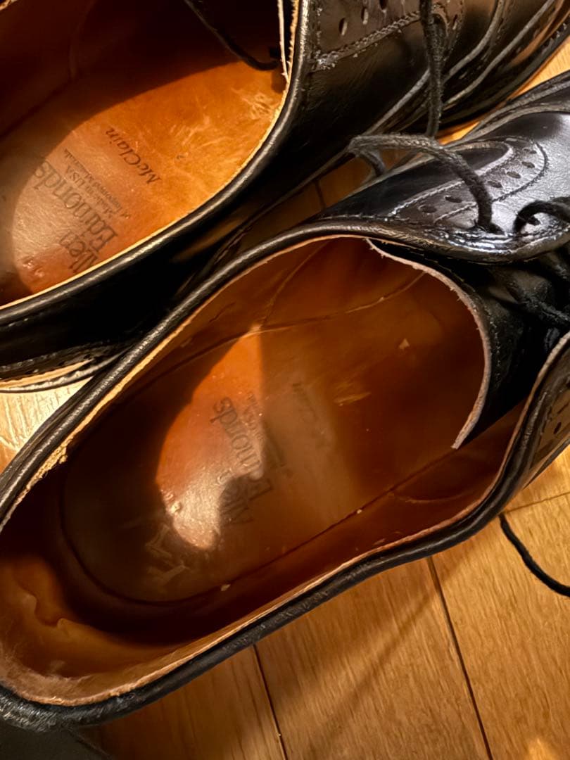 アレンエドモンズ ウィングチップ ビジネスシューズ ブラック 26cm