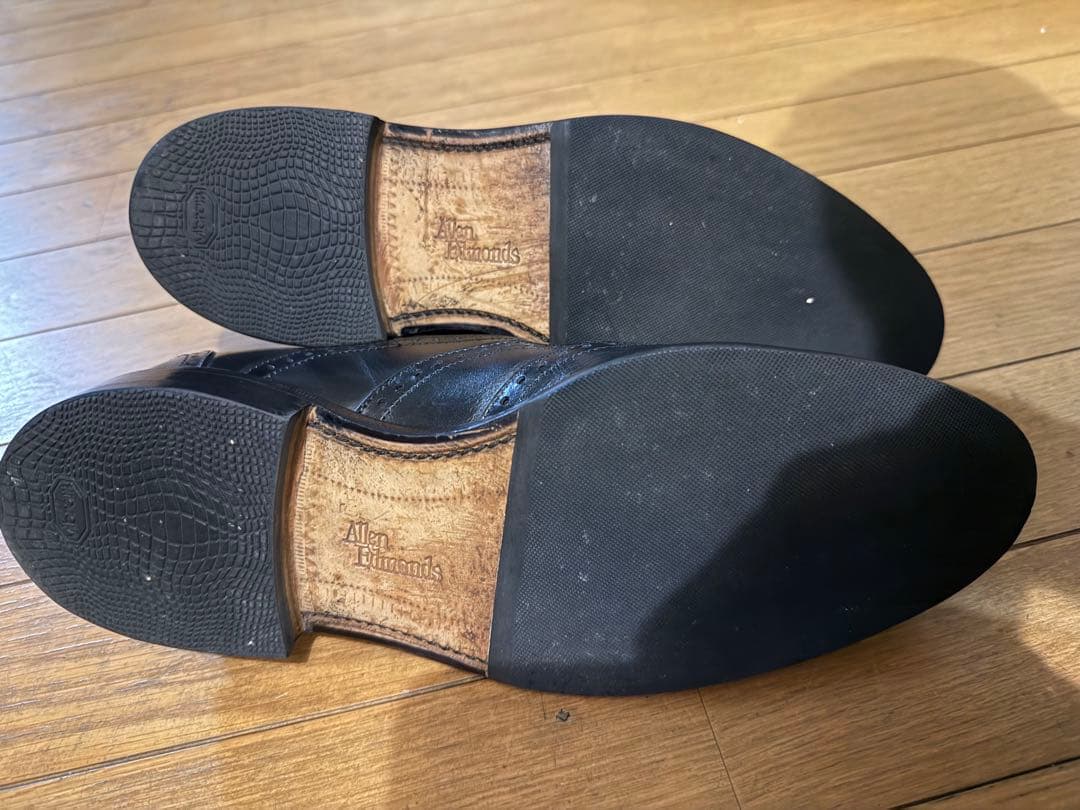 アレンエドモンズ ウィングチップ ビジネスシューズ ブラック 26cm