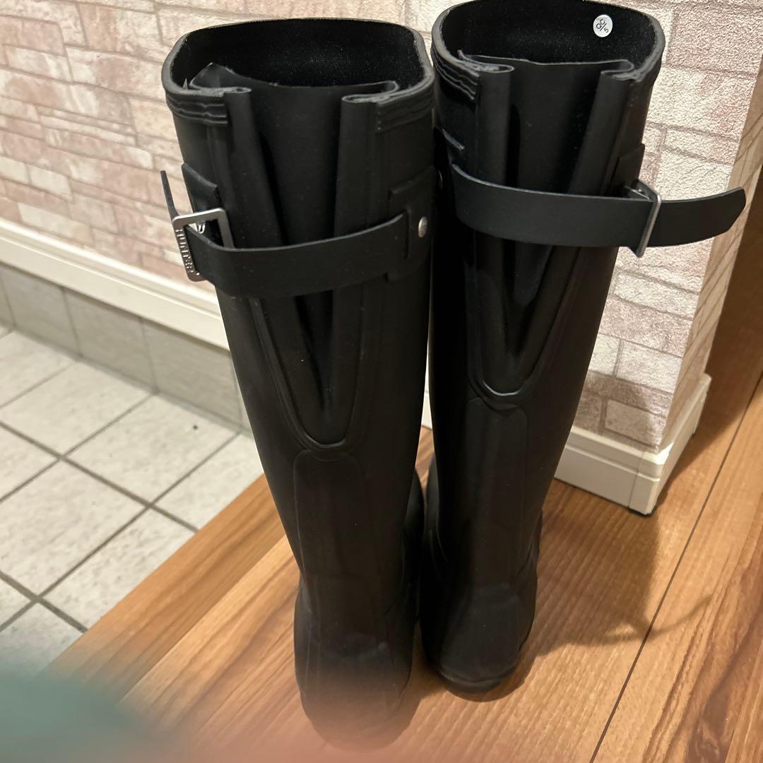 HUNTER ブラック ブーツ 25cm レインブーツ　新品
