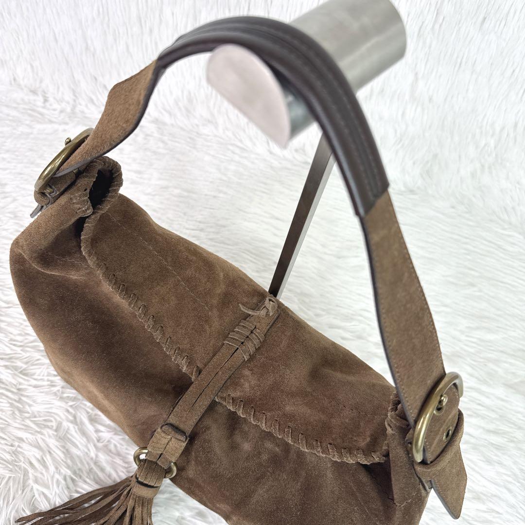 入手困難✨ OLD COACH　ハーフムーン　ワンショルダー　タッセル　スエード