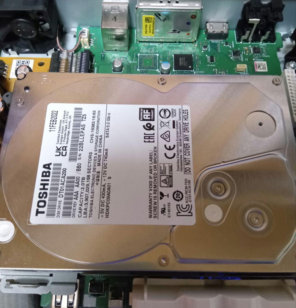 SHARP AQUOS 2B-C05BW1 HDD 新同品2TB増量交換第12弾