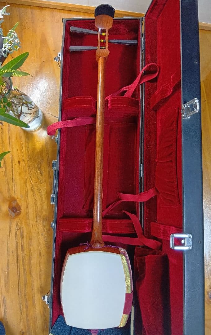 三味線 本体 ケース・撥・附属品付 天然素材 御三絃 地唄 長唄 お稽古用 入門