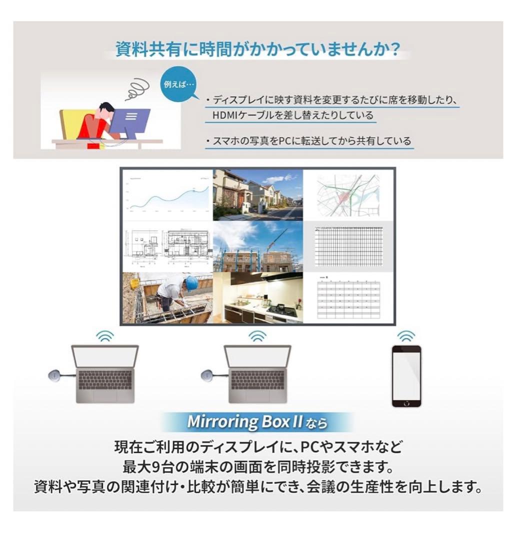 MAXHUB Mirroring BoxⅡ ボタンを押すだけで簡単投影 WB05