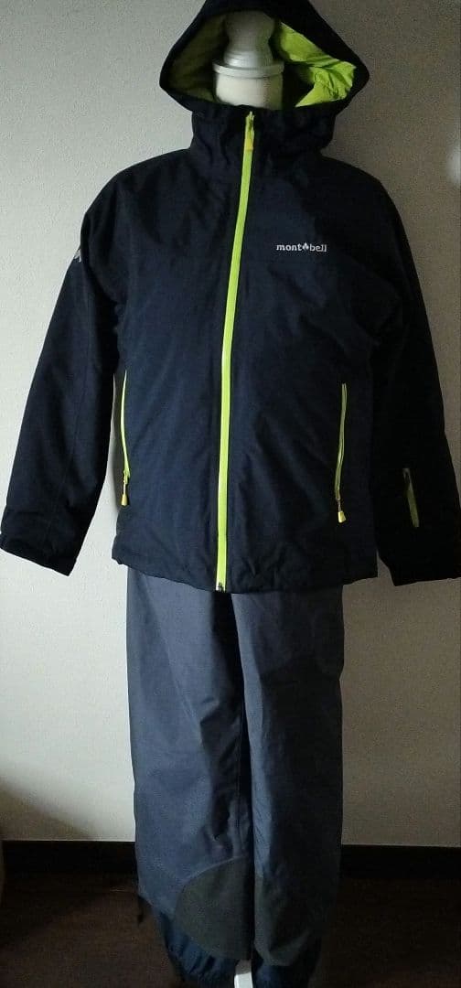 mont-bell 子ども用スキーウェア ネイビー/ライム