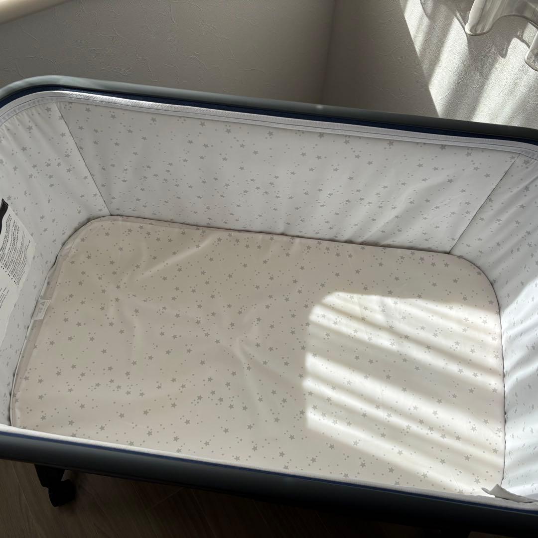 【yuka】HZDMJ折りたたみベビーベッド ネイビー