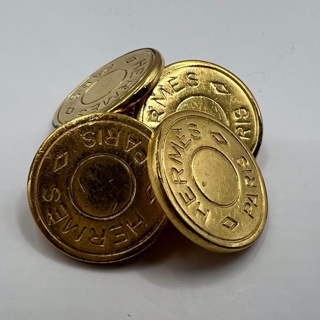 【極美品】エルメス カフスリンクス セリエ ゴールド金具