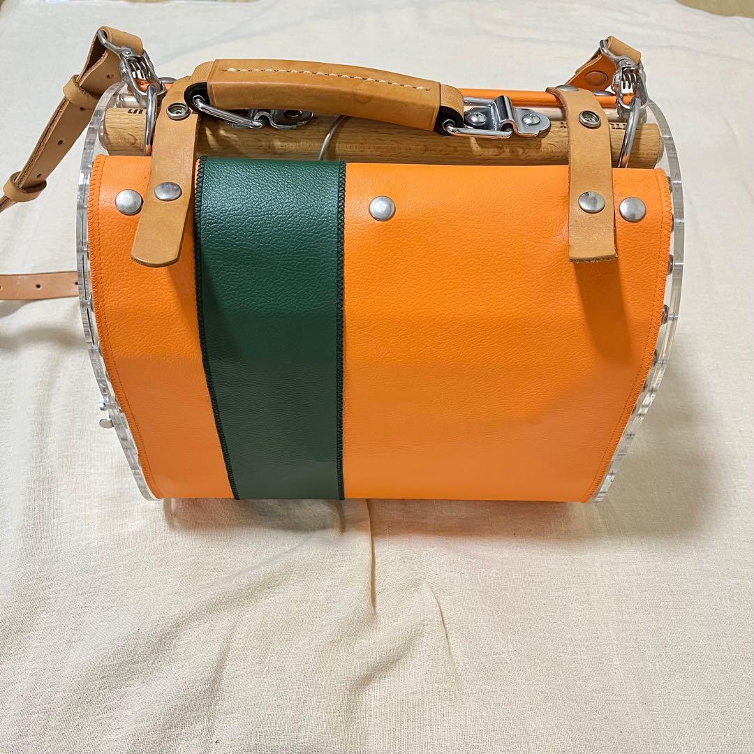 LITTLE BUDDY クリア中型インコ用　オレンジ×グリーン