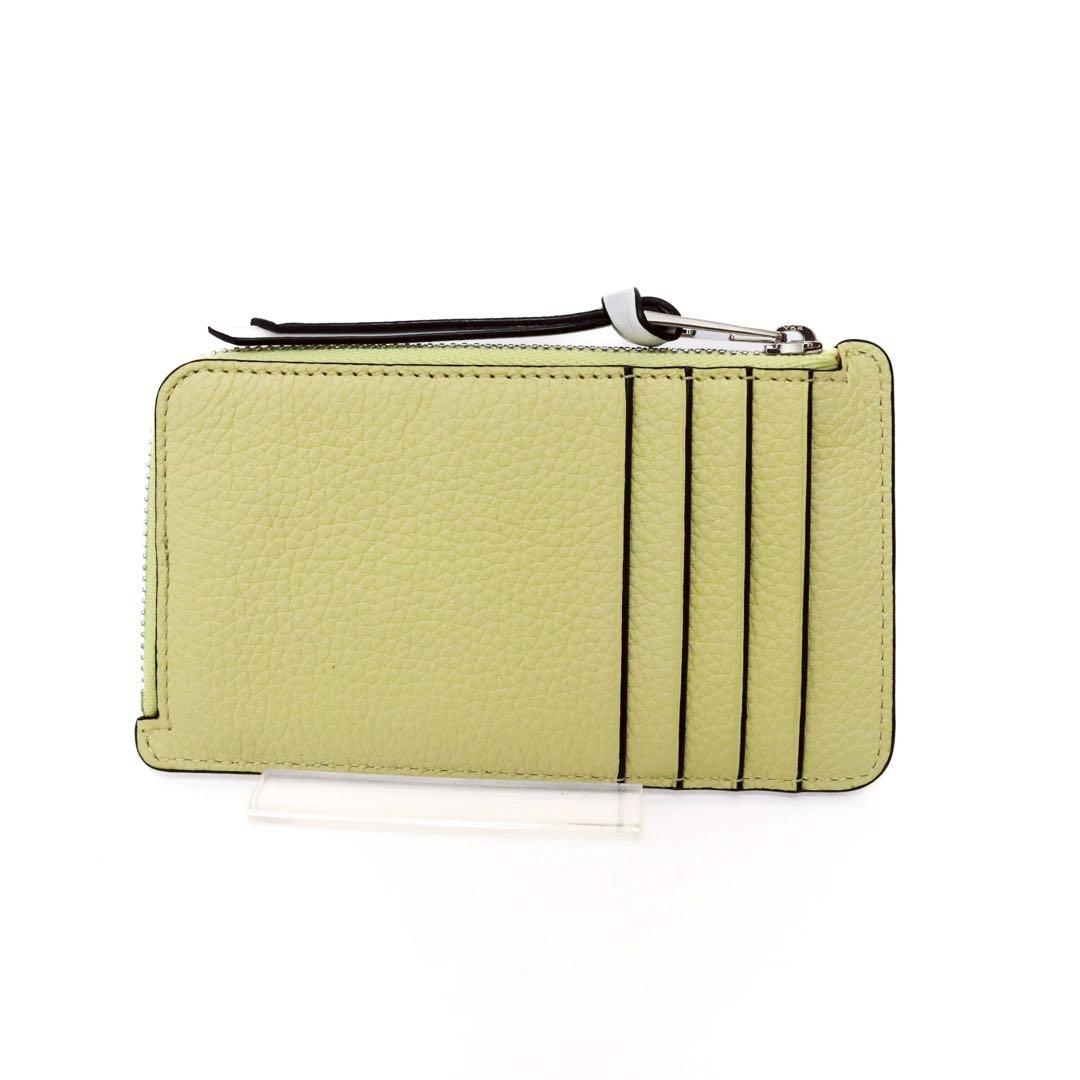 【極美品】ロエベ カードホルダー ソフトグレインカーフ イエロー ブラウン