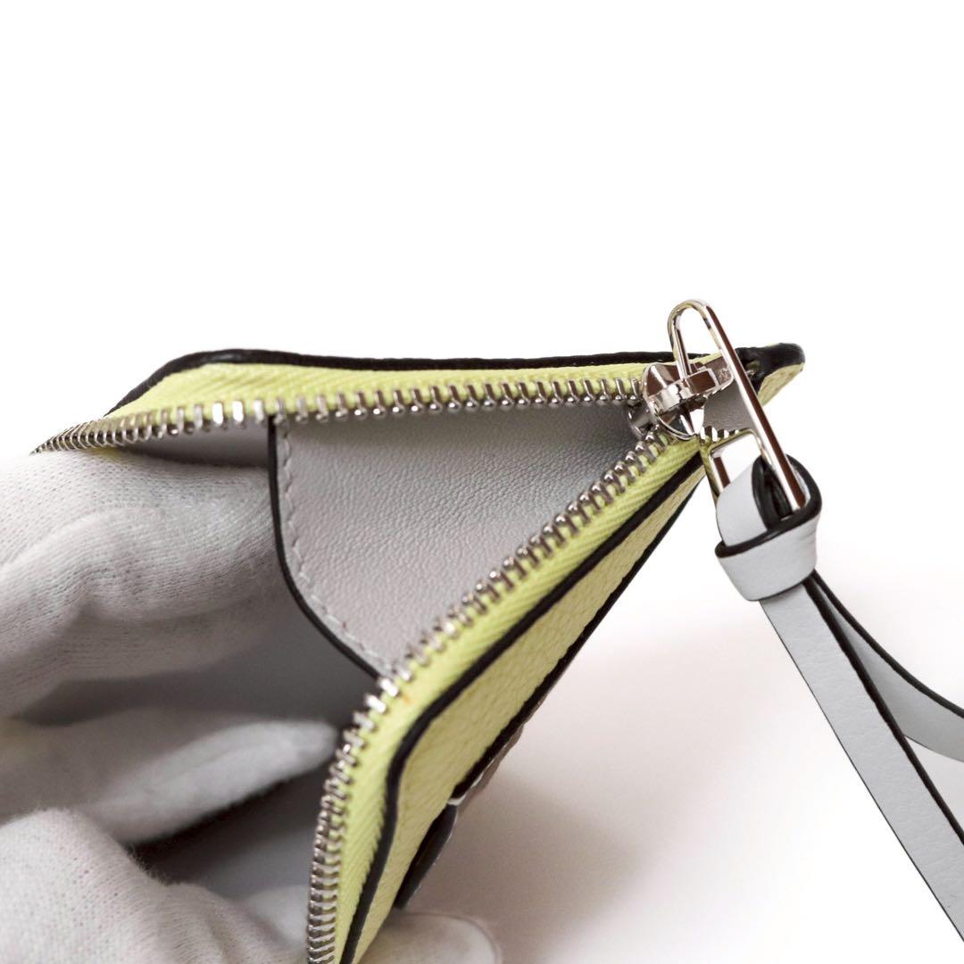 【極美品】ロエベ カードホルダー ソフトグレインカーフ イエロー ブラウン